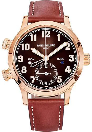 Patek Philippe Calatrava Pilot Travel Time 7234R 37.5mm Rose gold Blue