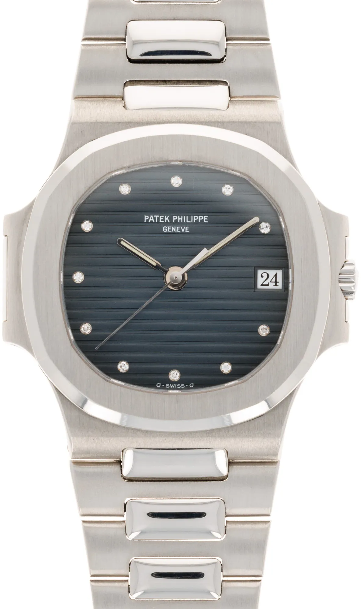 Patek Philippe Nautilus 3800/1 37.5mm Platinum Blue and Diamond