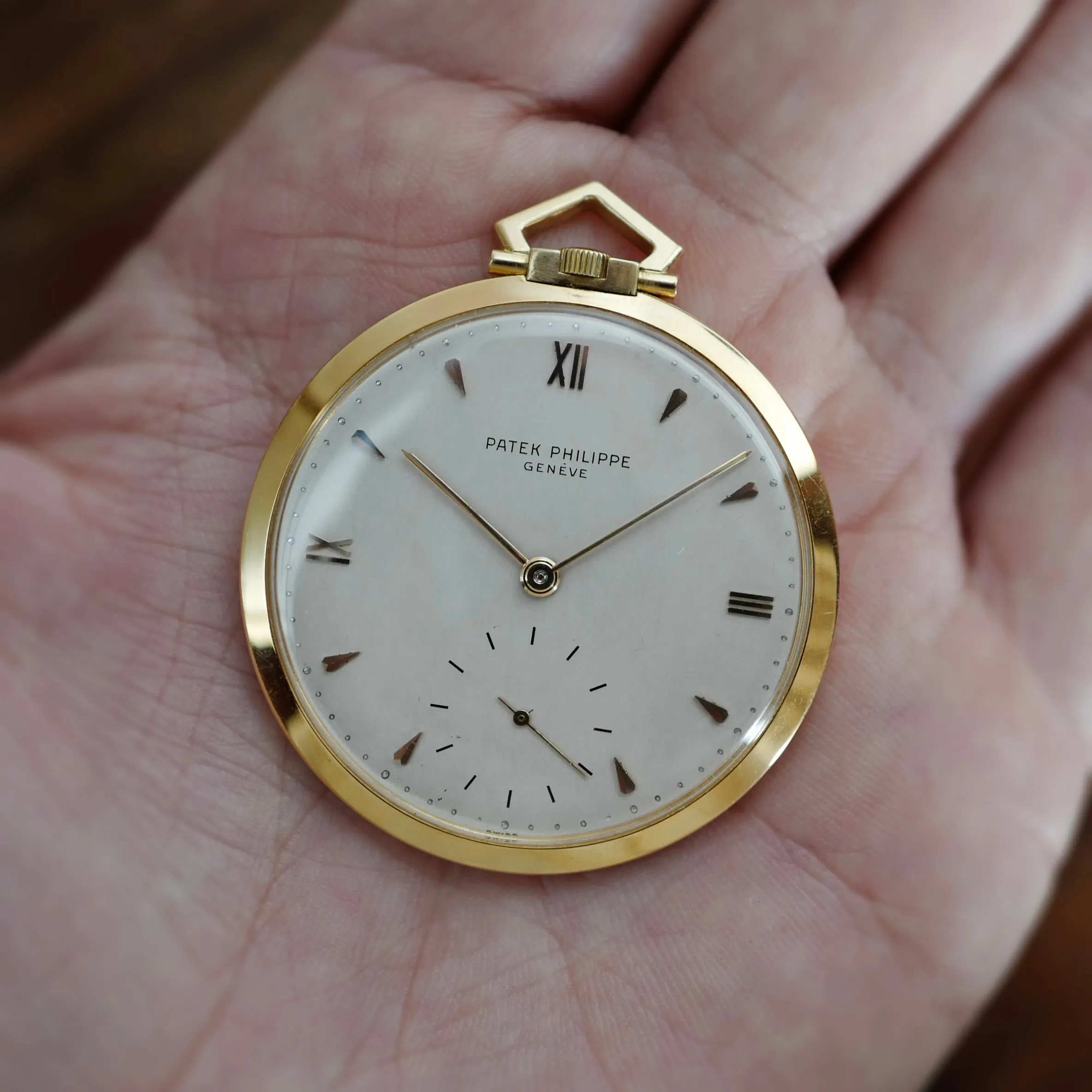 Patek Philippe Pocketwatch 763 47mm  18k YG Silver 2