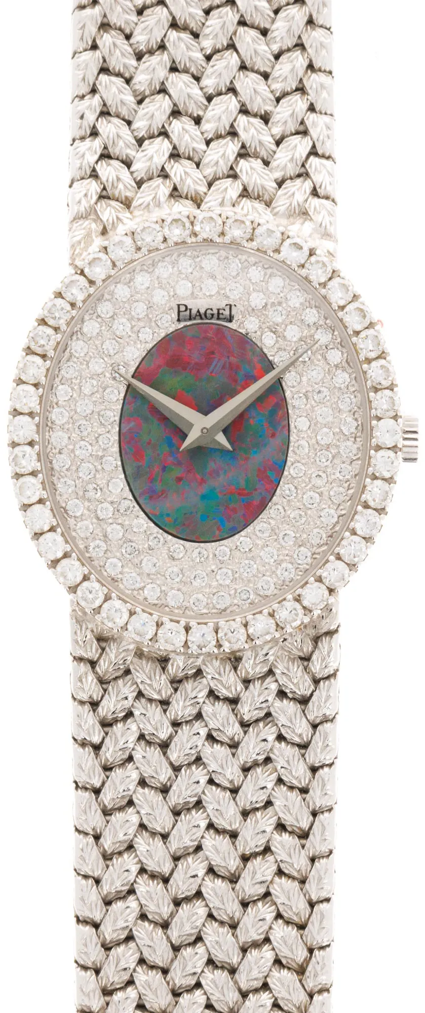 Piaget Vintage 9826 D2 24mm  18k WG Diamond and Opal