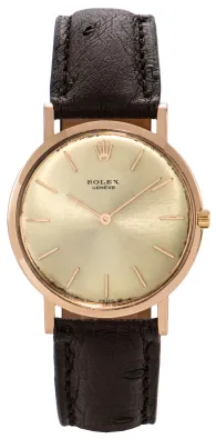 Rolex Cellini 9576 33.5mm Rose gold Beige