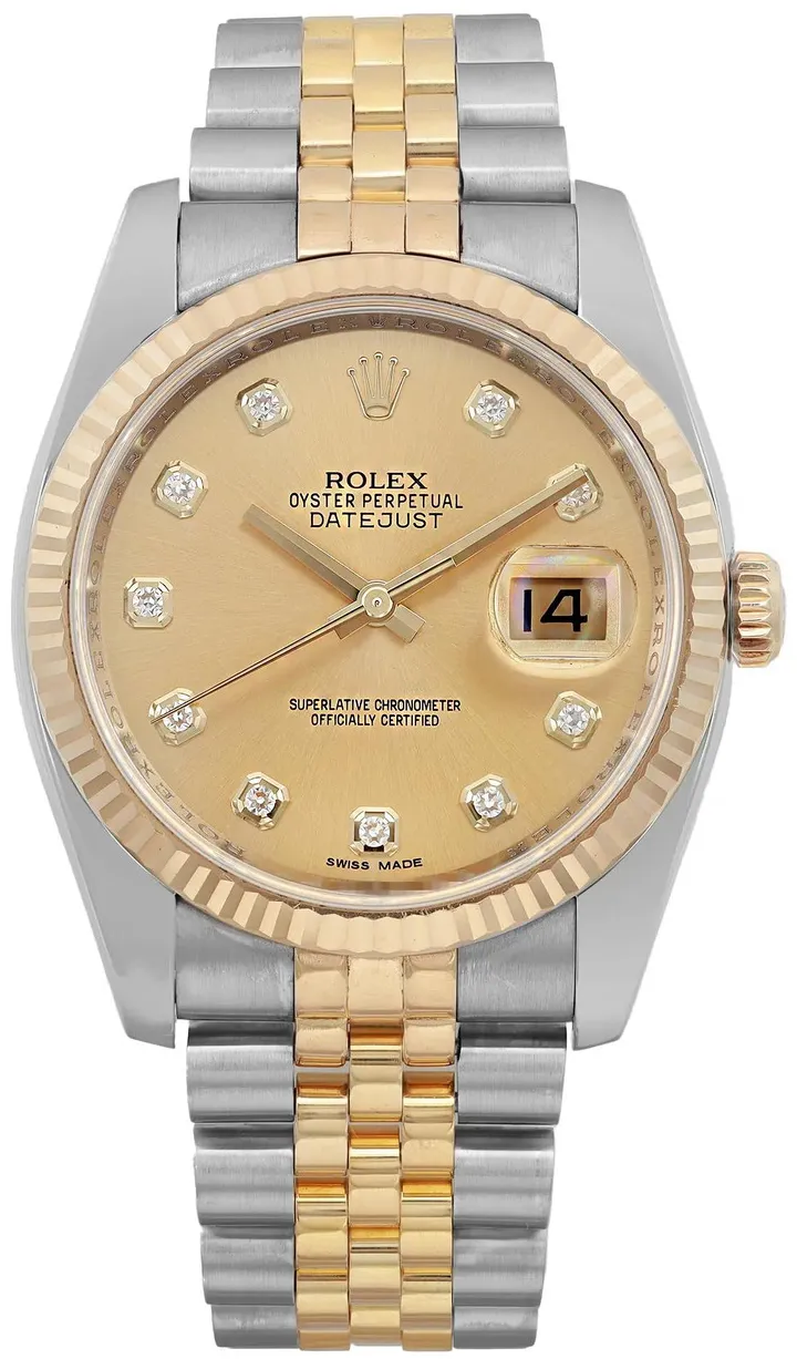 Rolex Datejust 116233 36mm Stainless steel Champagne