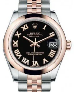 Rolex Datejust 31 178241 Rose gold and Stainless steel Black