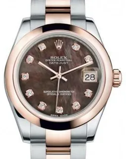 Rolex Datejust 31 178241 Rose gold and Stainless steel Black