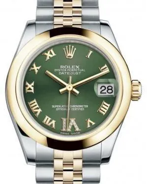 Rolex Datejust 31 178243 31mm Yellow gold and Stainless steel Green