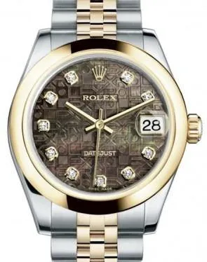 Rolex Datejust 31 178243 31mm Yellow gold and Stainless steel Black