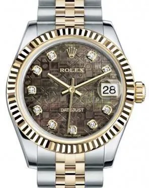 Rolex Datejust 31 178273 31mm Yellow gold and Stainless steel Black