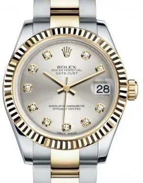 Rolex Datejust 31 178273 31mm Yellow gold and Stainless steel Silver