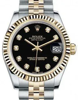 Rolex Datejust 31 178273 Yellow gold and Stainless steel Black