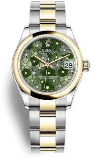 Rolex Datejust 278243-0031 Yellow gold and Stainless steel Green Motif