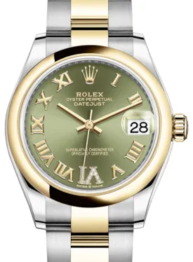 Rolex Datejust 31 278243 31mm Yellow gold and Stainless steel Green