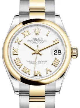 Rolex Datejust 31 278243 31mm Yellow gold and Stainless steel White