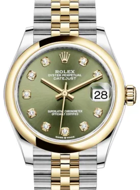 Rolex Datejust 31 278243 31mm Yellow gold and Stainless steel Green