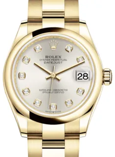 Rolex Datejust 31 278248 31mm Yellow gold Silver