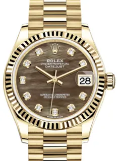 Rolex Datejust 31 278278 31mm Yellow gold Black