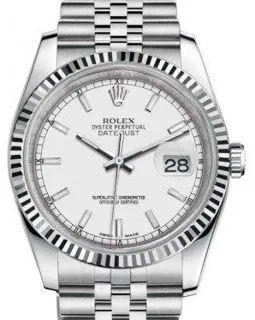 Rolex Datejust 36 116234 White gold and Stainless steel White