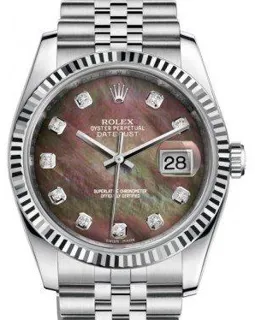 Rolex Datejust 36 116234 White gold and Stainless steel Black