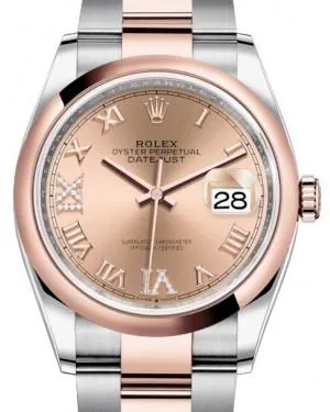 Rolex Datejust 36 126201 36mm Rose gold and Stainless steel Rose