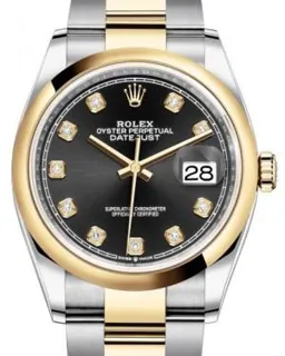 Rolex Datejust 36 126203 Yellow gold and Stainless steel Black