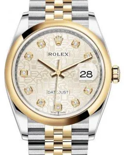 Rolex Datejust 36 126203 Yellow gold and Stainless steel Silver