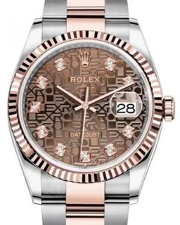 Rolex Datejust 36 126231 Rose gold and Stainless steel Brown