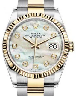 Rolex Datejust 36 126233 Yellow gold and Stainless steel White