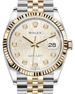 Rolex Datejust 36 126233 Yellow gold and Stainless steel Silver