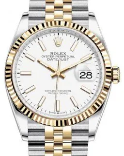 Rolex Datejust 36 126233 Yellow gold and Stainless steel White