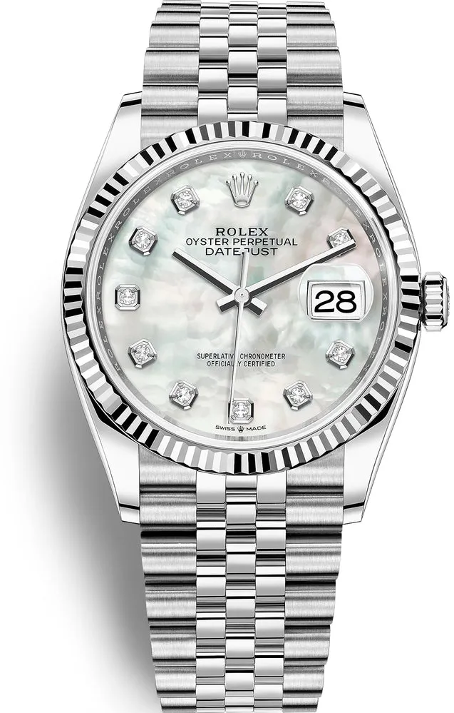 Rolex Datejust 36 126234-0019 36mm White gold and Oystersteel White 1