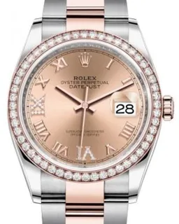 Rolex Datejust 36 126281RBR Steel$Rose Gold$Diamonds Pink