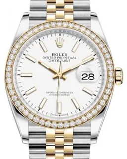 Rolex Datejust 36 126283RBR Steel$Yellow Gold$Diamonds White