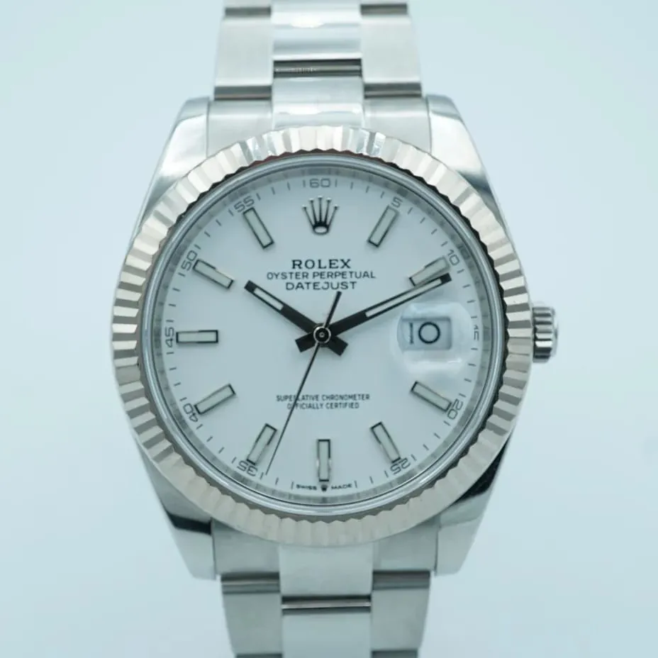 Rolex Datejust 41 126334-0009 41mm White gold and Oystersteel White