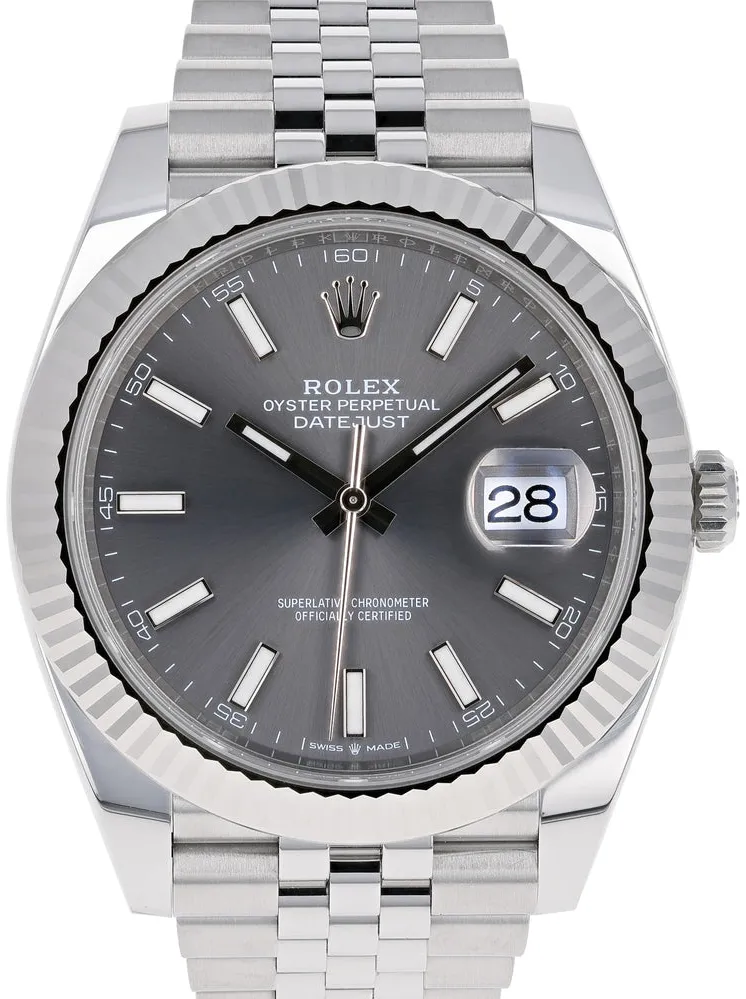 Rolex Datejust 41 126334-0014 41mm White gold and Oystersteel Gray