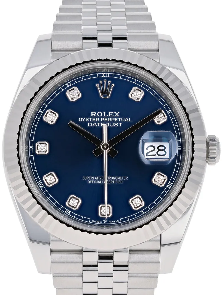 Rolex Datejust 41 126334-0016 41mm White gold and Oystersteel Blue