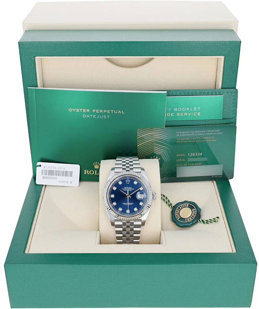 Rolex Datejust 41 126334-0016 41mm White gold and Oystersteel Blue 5