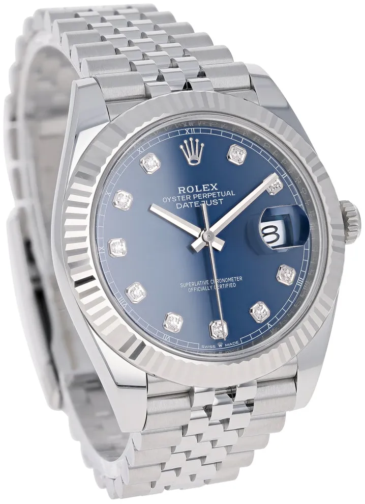 Rolex Datejust 41 126334-0016 41mm White gold and Oystersteel Blue 8