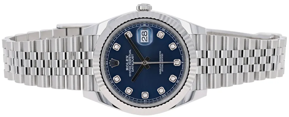 Rolex Datejust 41 126334-0016 41mm White gold and Oystersteel Blue 4