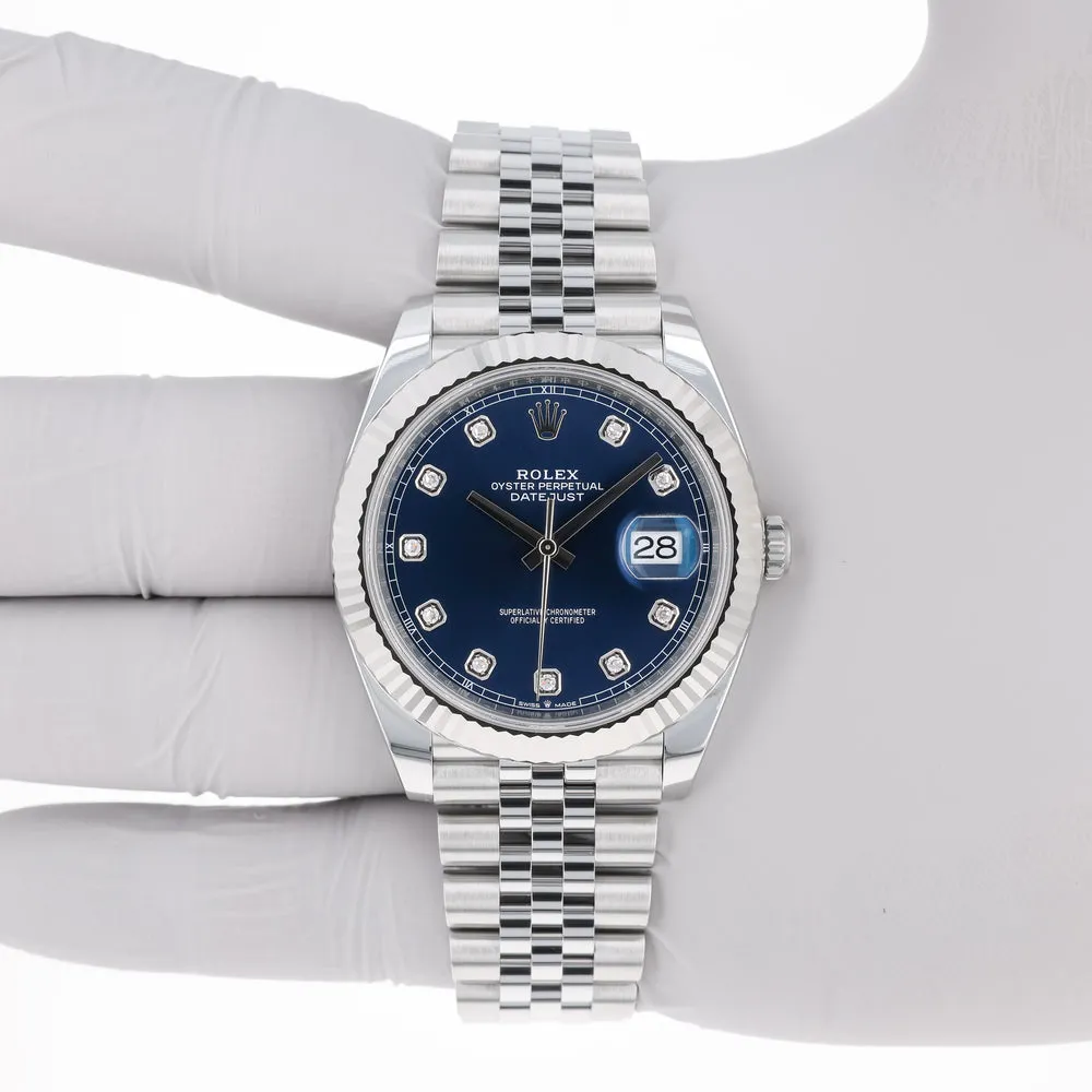 Rolex Datejust 41 126334-0016 41mm White gold and Oystersteel Blue 13