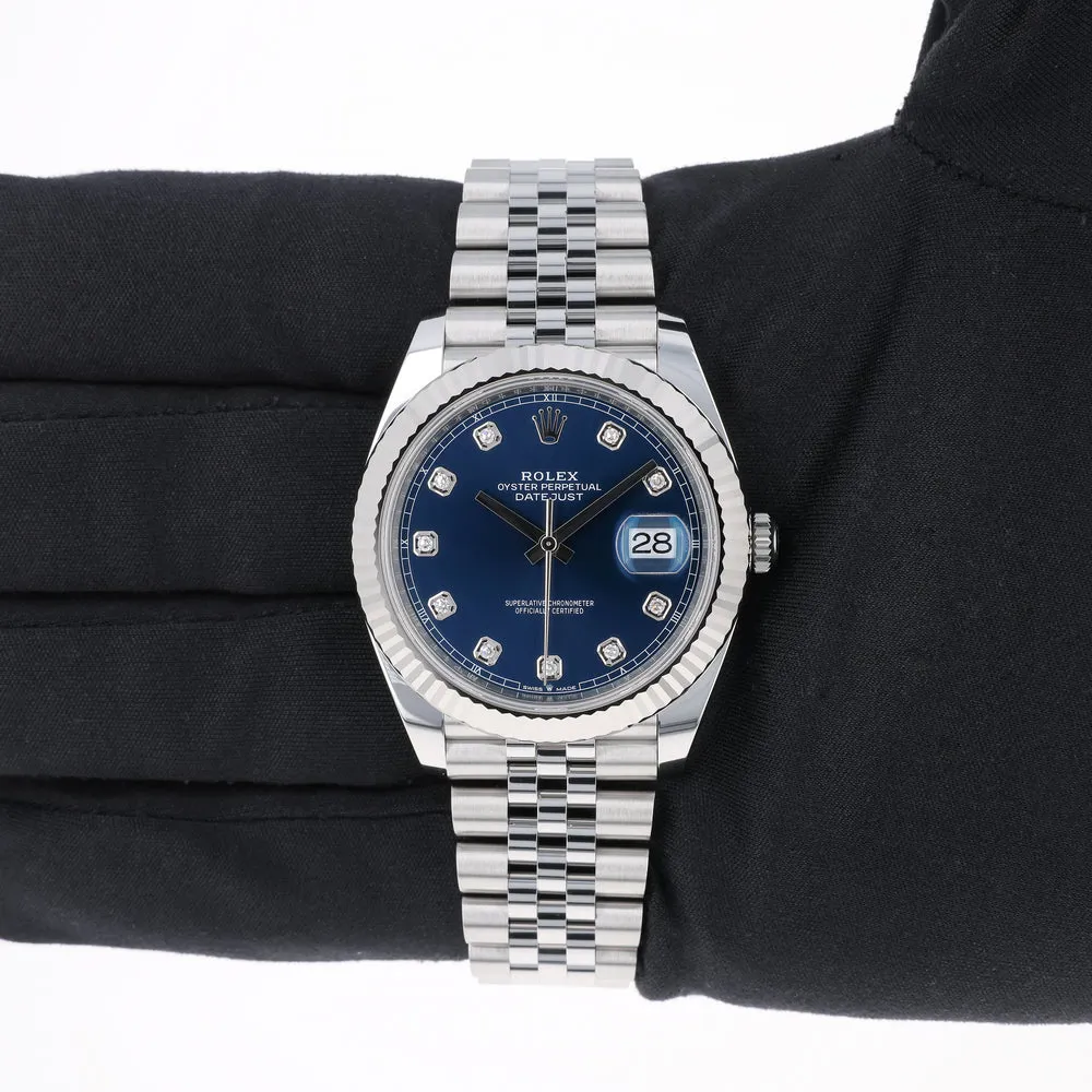 Rolex Datejust 41 126334-0016 41mm White gold and Oystersteel Blue 10