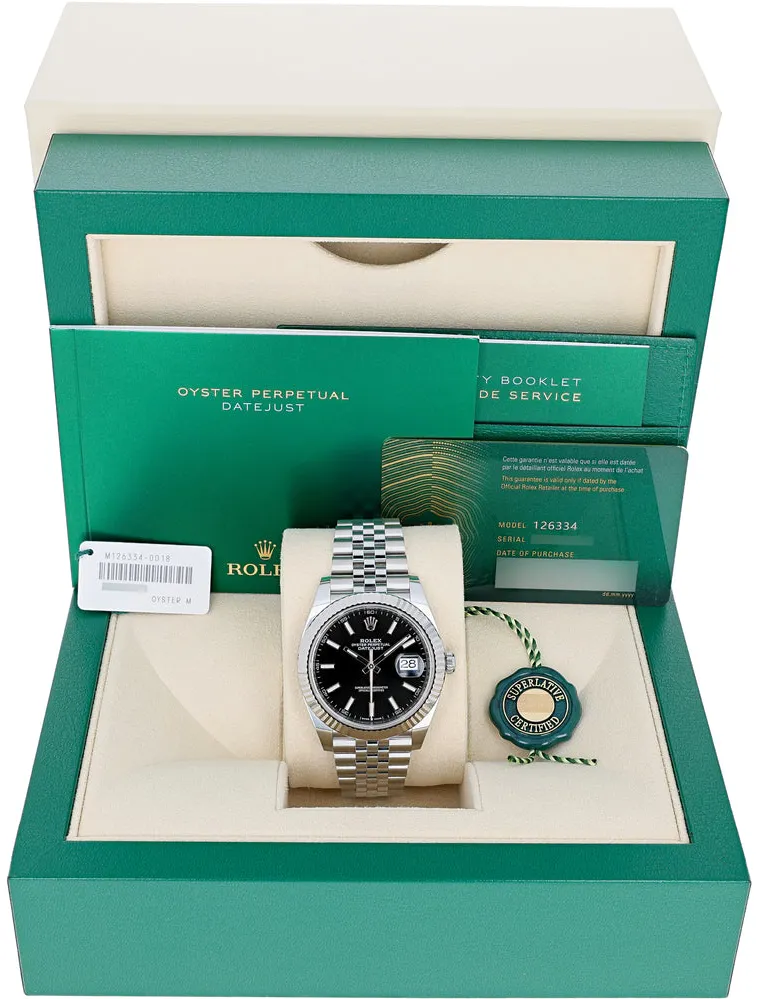 Rolex Datejust 41 126334-0018 41mm White gold and Oystersteel Black 1