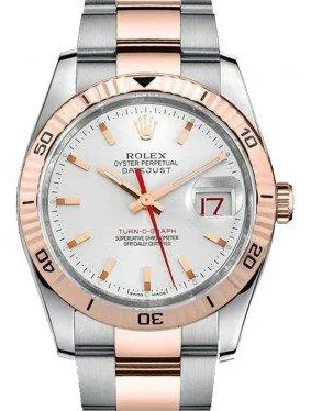 Rolex Datejust 116261-WHTSTO 36mm Rose gold and Stainless steel White