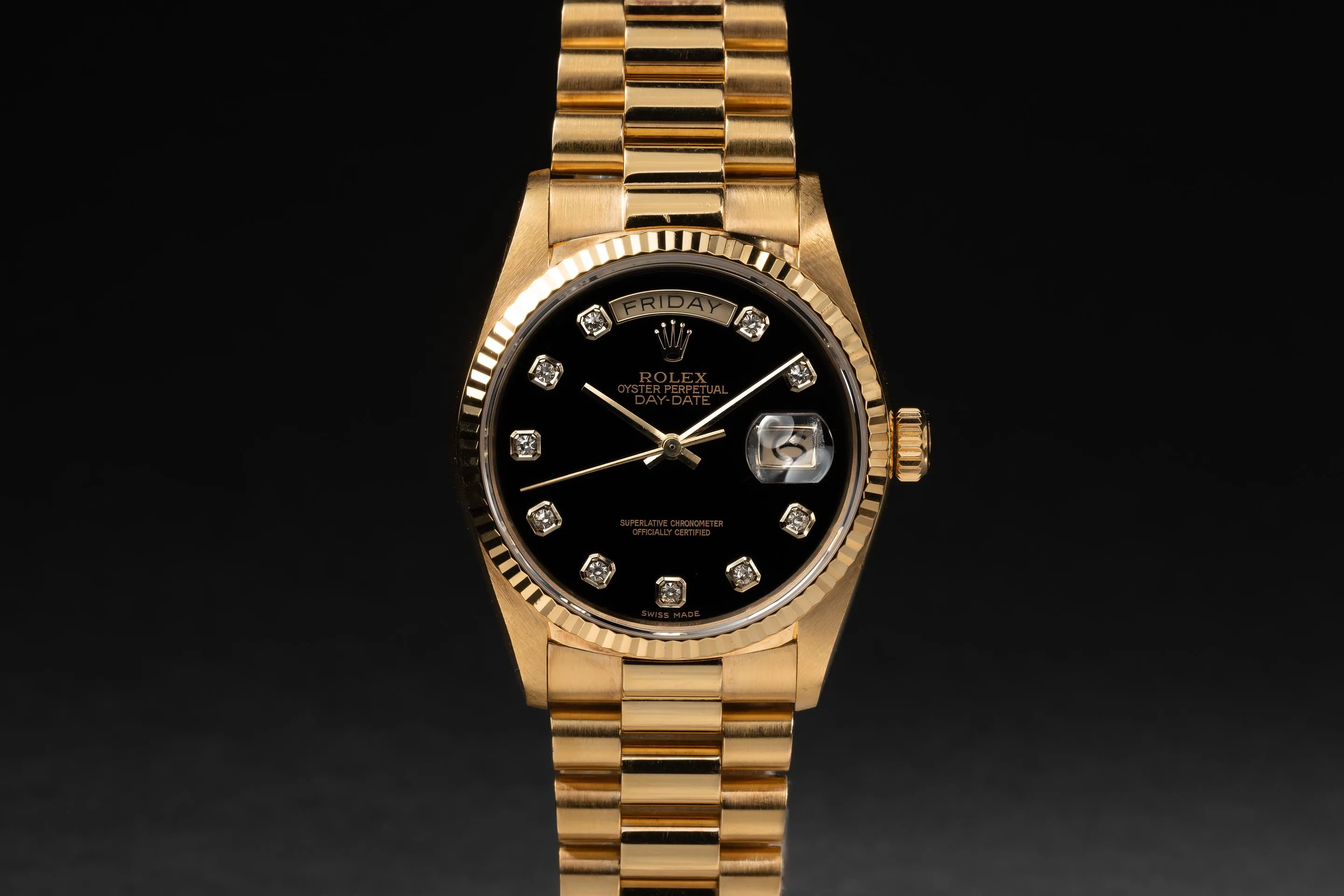 Rolex Day-Date 18038 Yellow gold Onyx