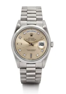 Rolex Day-Date 36 18206 Platinum Silver