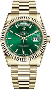 Rolex Day-Date 36 118238 Yellow gold Green