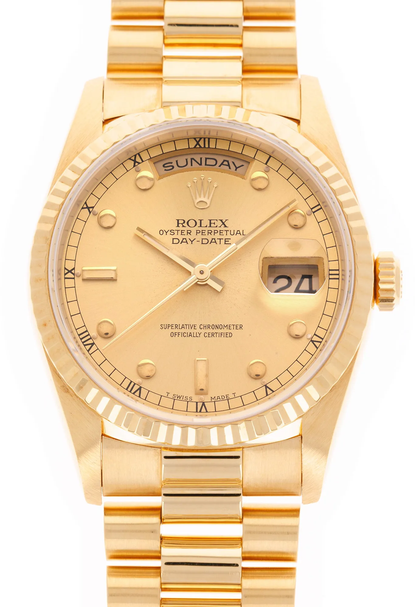 Rolex Day-Date 36 18238 36mm Yellow gold Champagne