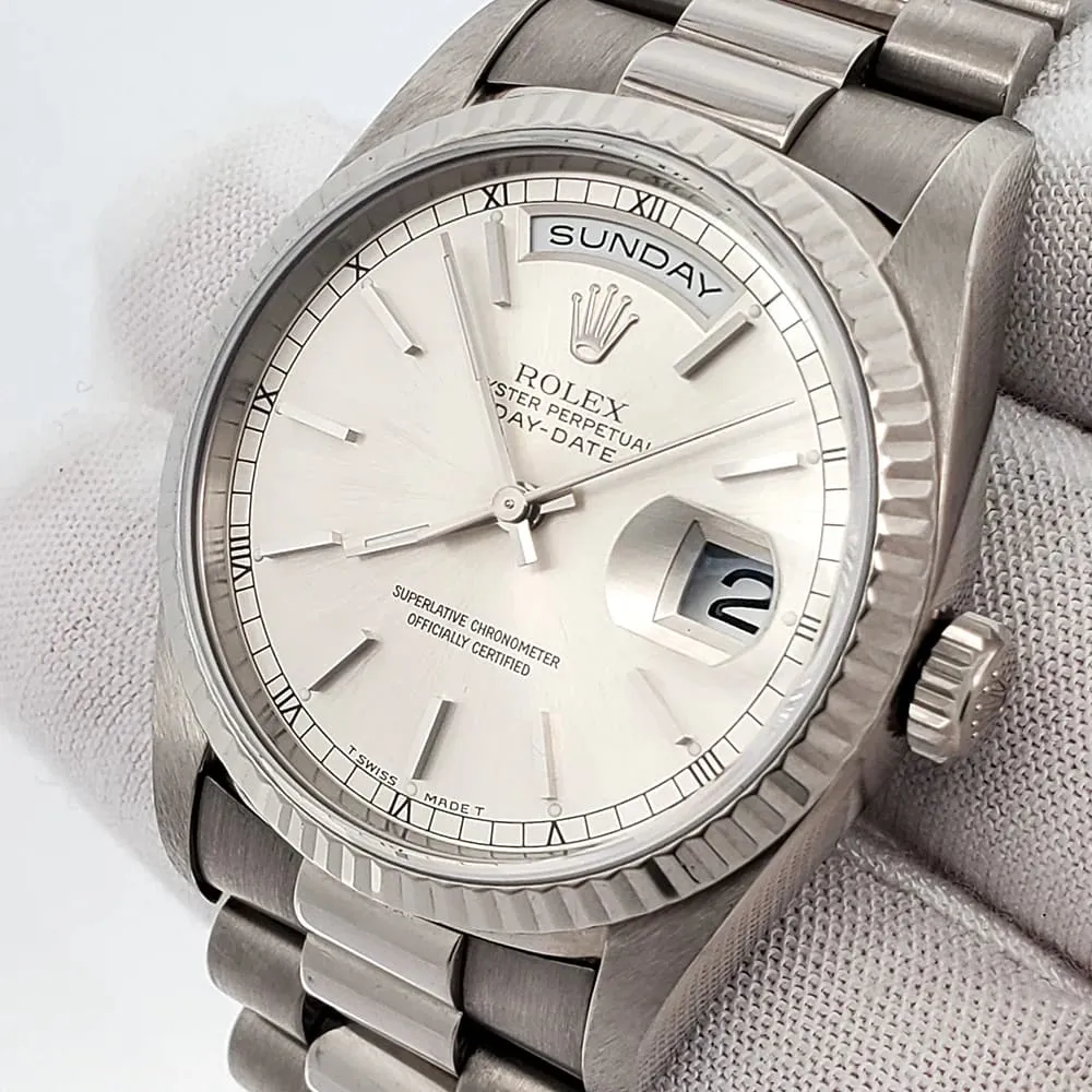 Rolex Day-Date 36 18239 36mm White gold Silver