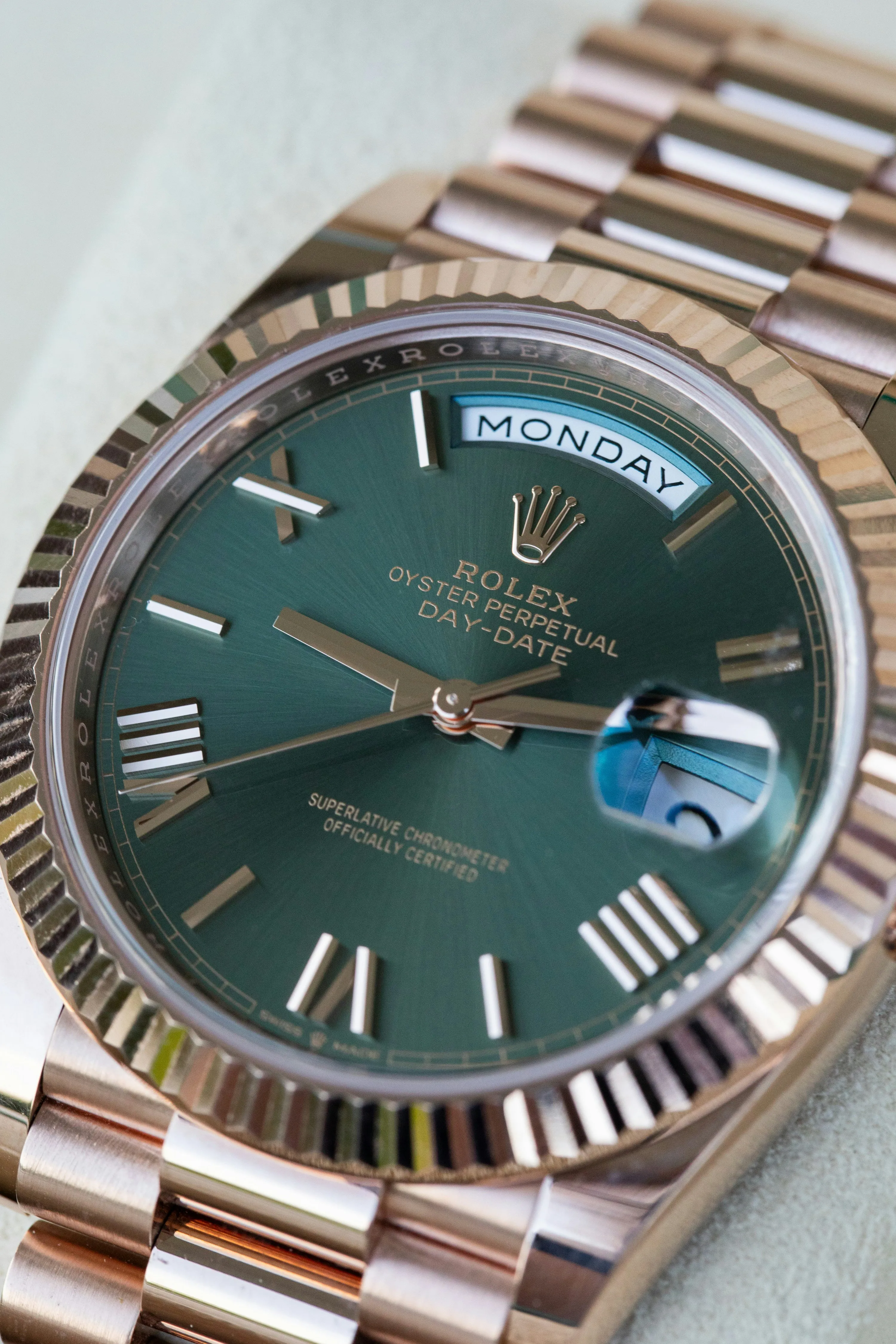 Rolex Day-Date 40 228235 40mm Rose gold Green 10