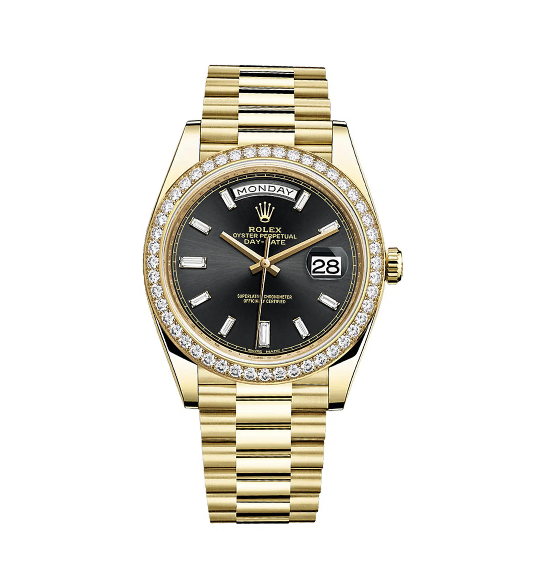 Rolex Day-Date 228348RBR-0001 40mm 18k yellow gold Black