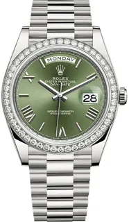 Rolex Day-Date 40 228349RBR White gold Olive green