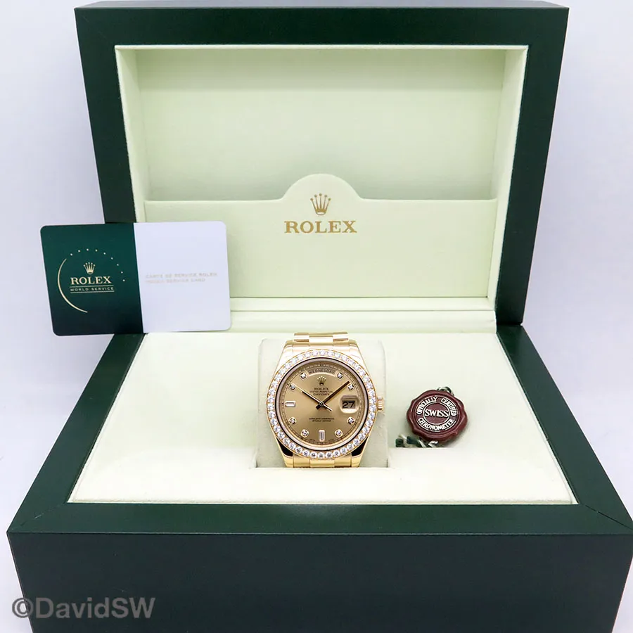 Rolex Day-Date II 218348 41mm Yellow gold Champagne 4